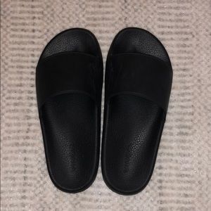 Vince Black Rubber Slides